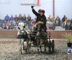 Amanda winning the 2007 Indoor Pairs Championship title